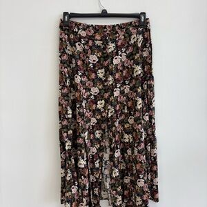Express Multicolor Floral Maxi Skirt